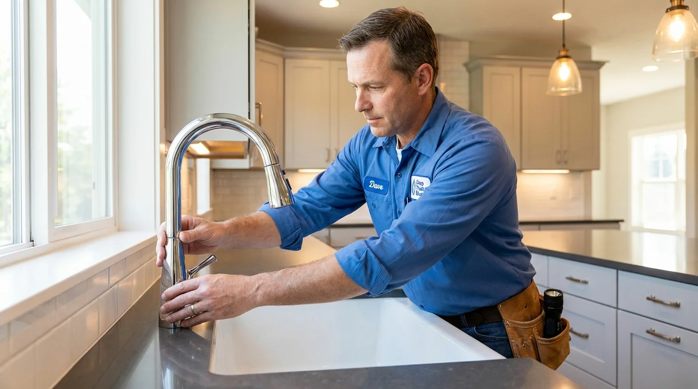 Kitchen faucet installation by Johns Plumbing LLC in Bethel Park